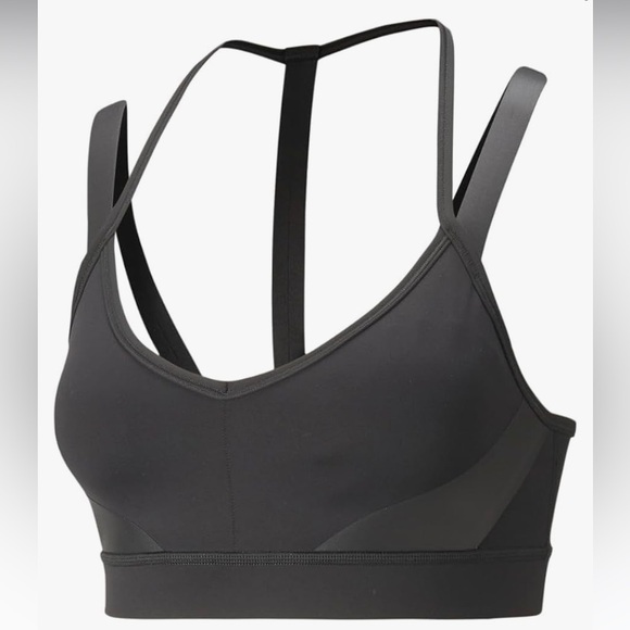 New Puma Women’s Low Impact Fashion Luxe Sports Bra Cowhide Sz XS - Picture 2 of 9